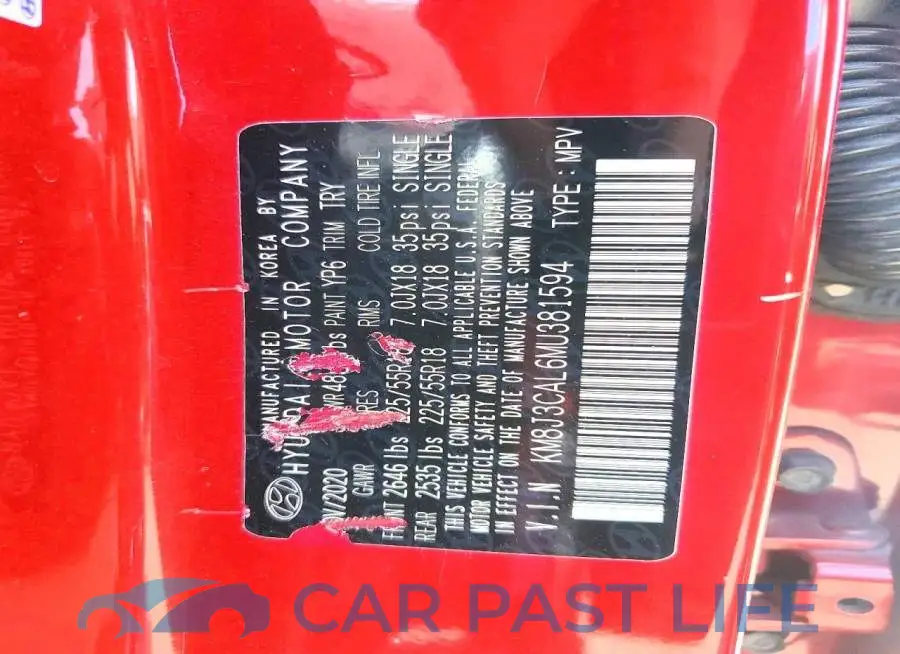 KM8J3CAL6MU381594# 13