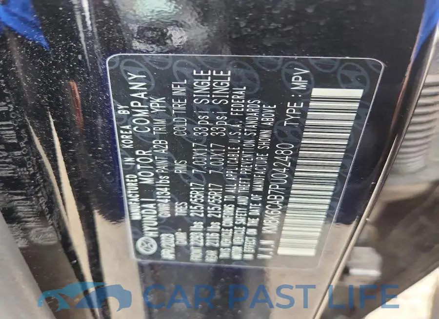 KM8K6CAB7PU042480# 12