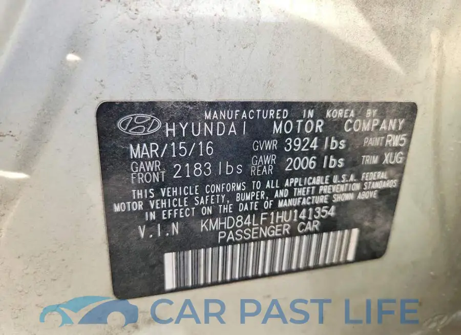 KMHD84LF1HU141354# 12