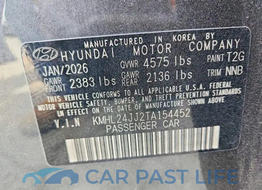 KMHL24JJ2TA154452# 13