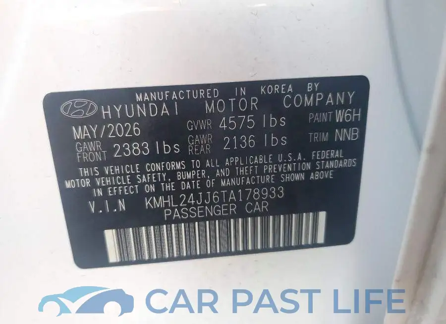 KMHL24JJ6TA178933# 12