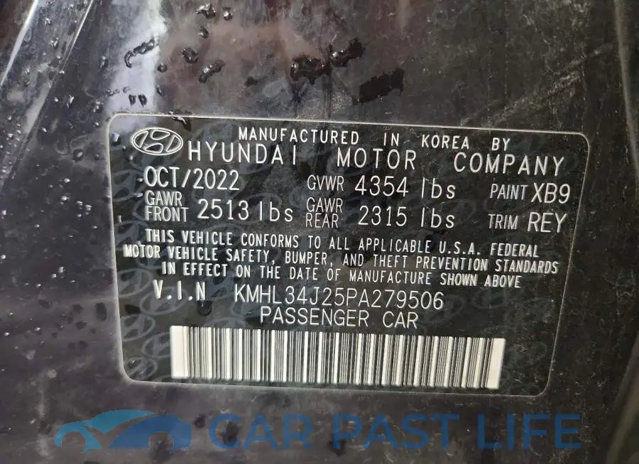 KMHL34J25PA279506# 12