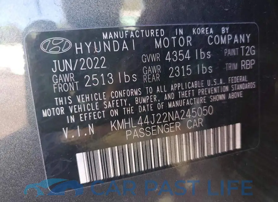 KMHL44J22NA245050# 12