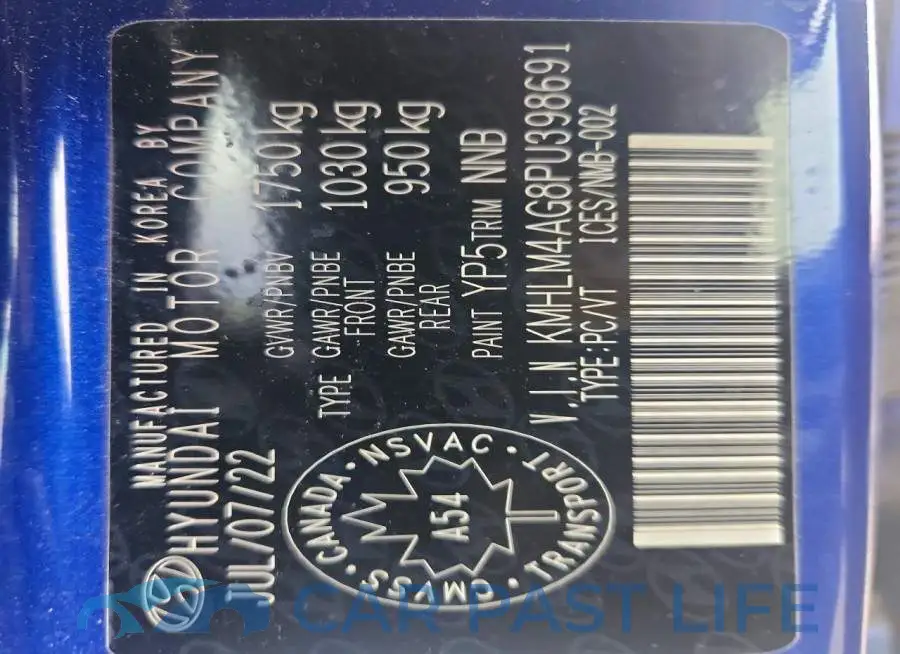 KMHLM4AG8PU398691# 12