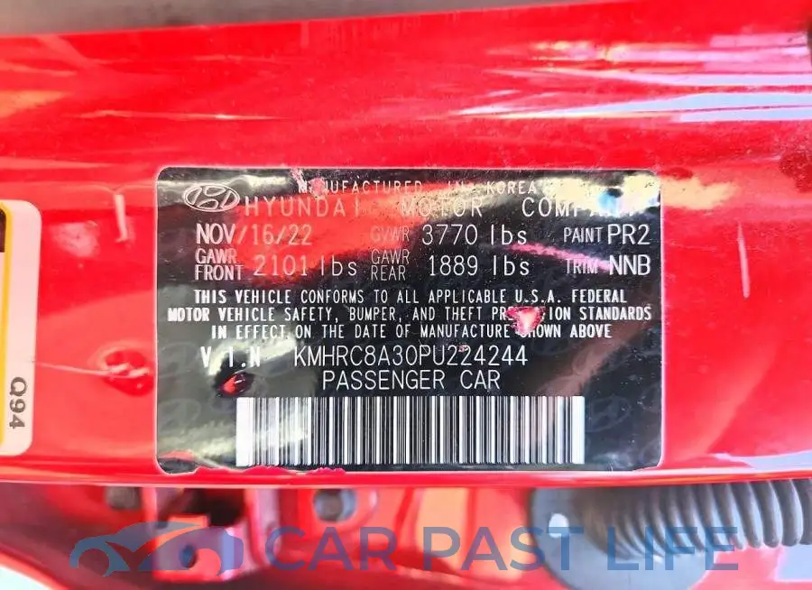 KMHRC8A30PU224244# 14