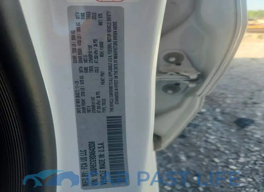 1C6SRECG9SN642038# 12