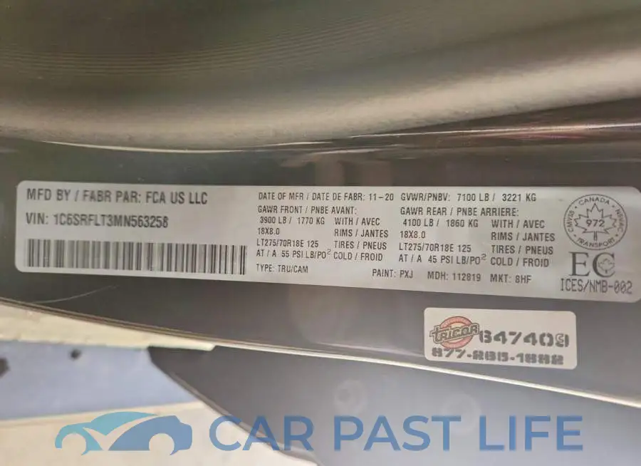 1C6SRFLT3MN563258# 12
