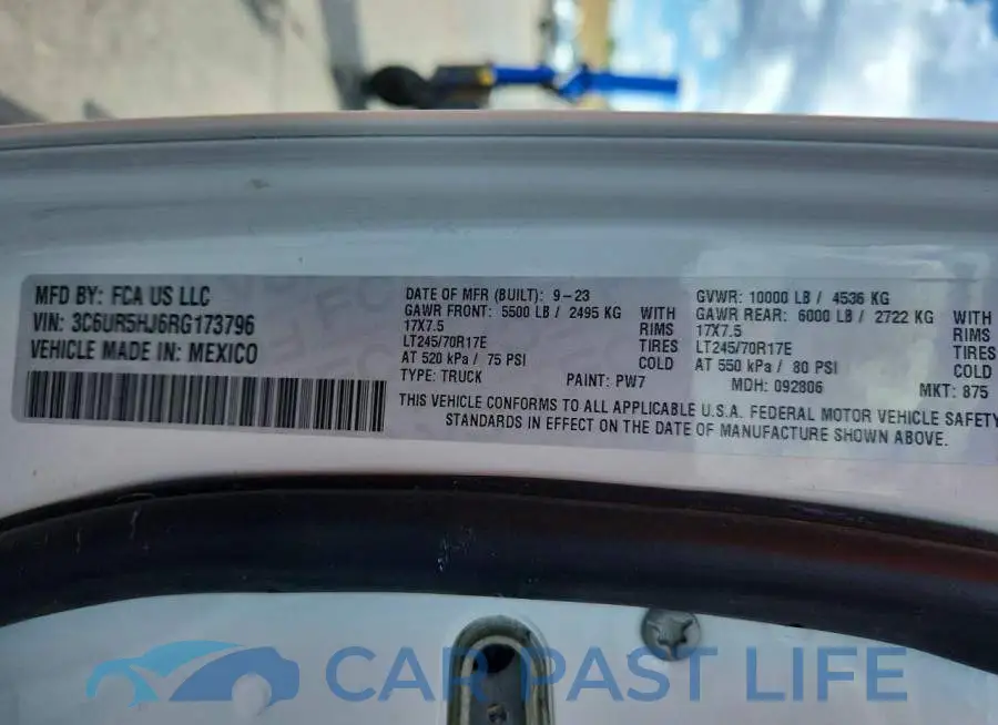 3C6UR5HJ6RG173796# 12