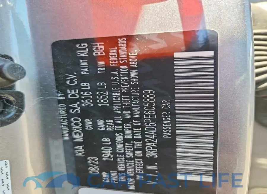 3KPA24AD6PE605889# 13
