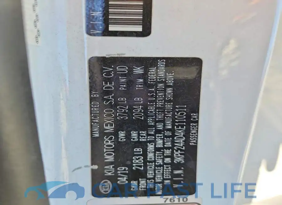 3KPF24AD4KE110511# 12