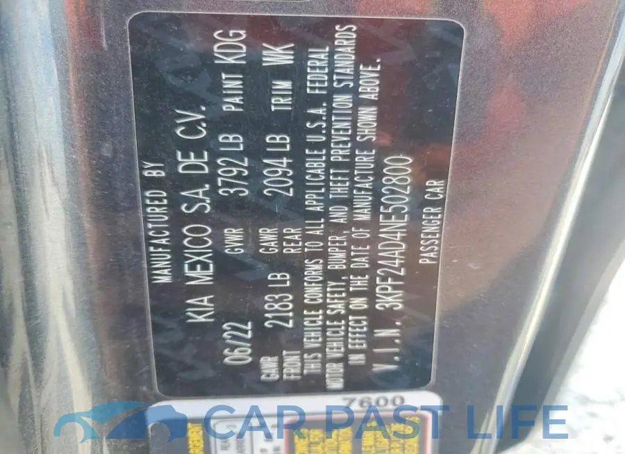3KPF24AD4NE502800# 12