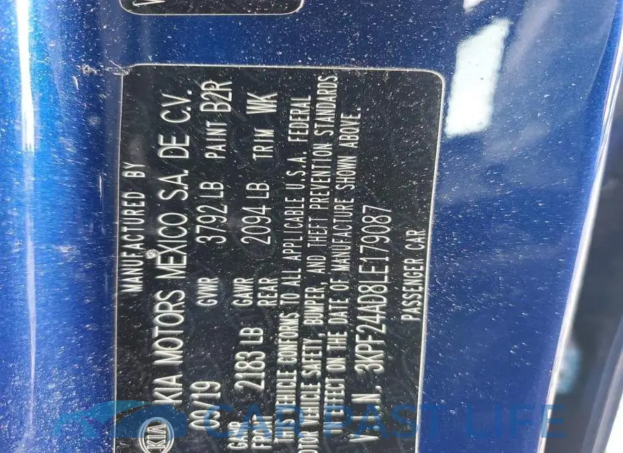 3KPF24AD8LE179087# 12