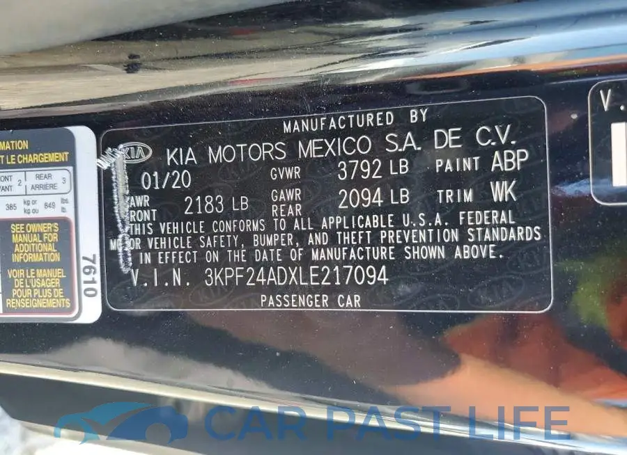 3KPF24ADXLE217094# 12