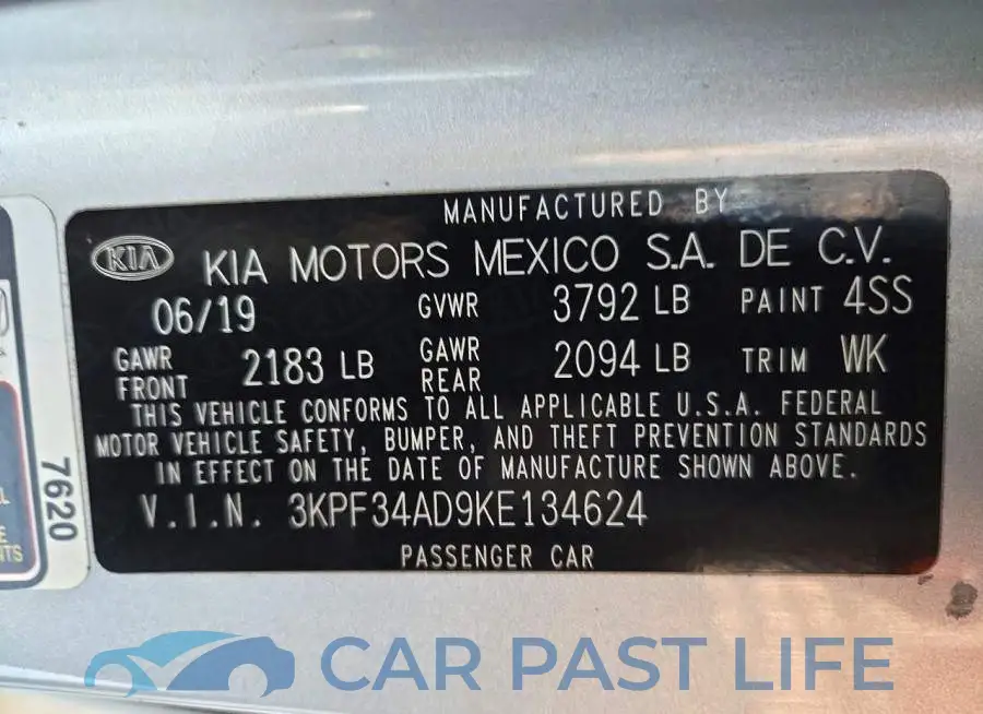 3KPF34AD9KE134624# 12