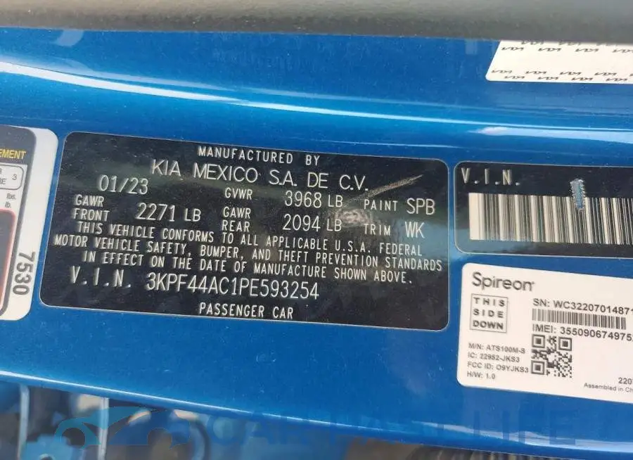 3KPF44AC1PE593254# 12