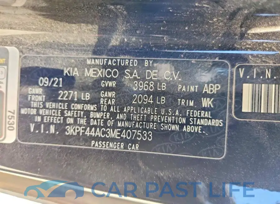 3KPF44AC3ME407533# 12