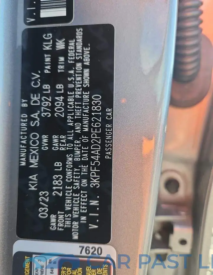 3KPF54AD2PE621830# 12