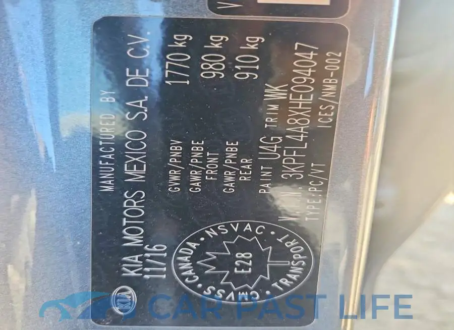 3KPFL4A8XHE094047# 12