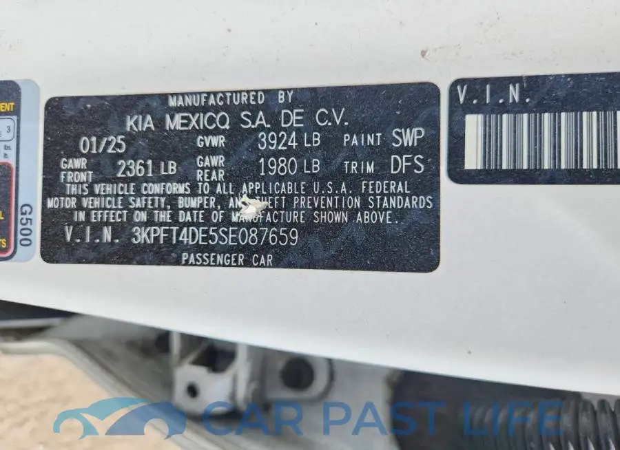 3KPFT4DE5SE087659# 12