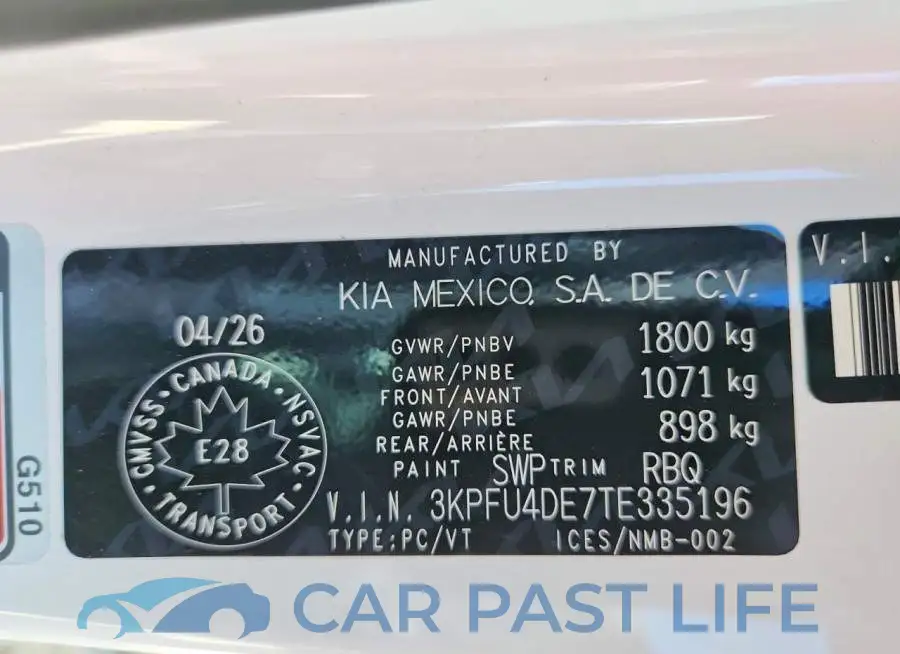 3KPFU4DE7TE335196# 12