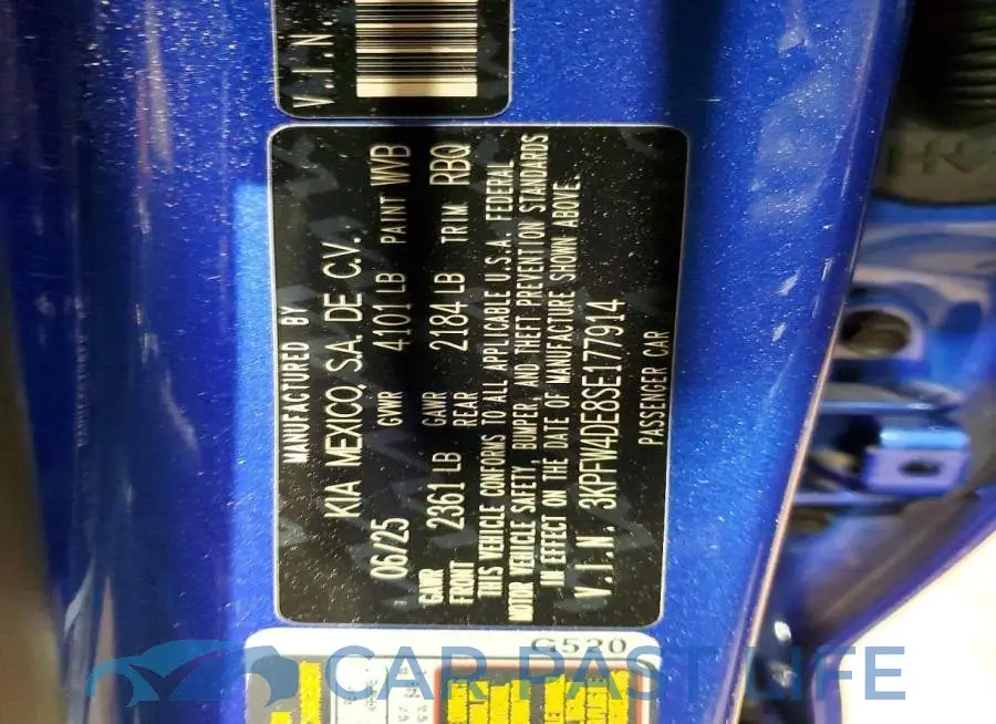 3KPFW4DE8SE177914# 12