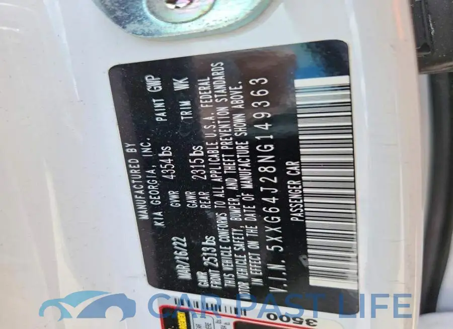 5XXG64J28NG149363# 13