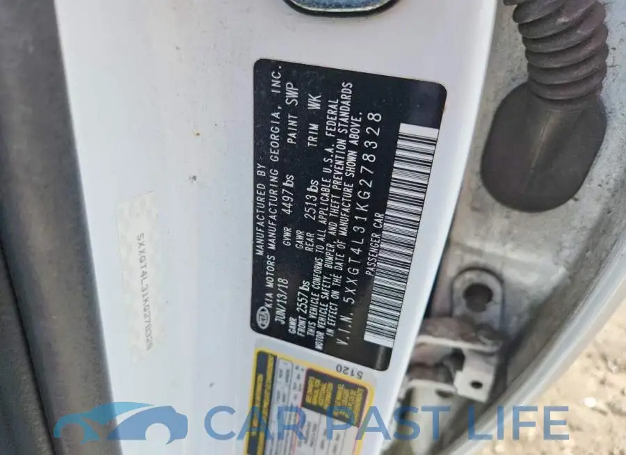 5XXGT4L31KG278328# 12