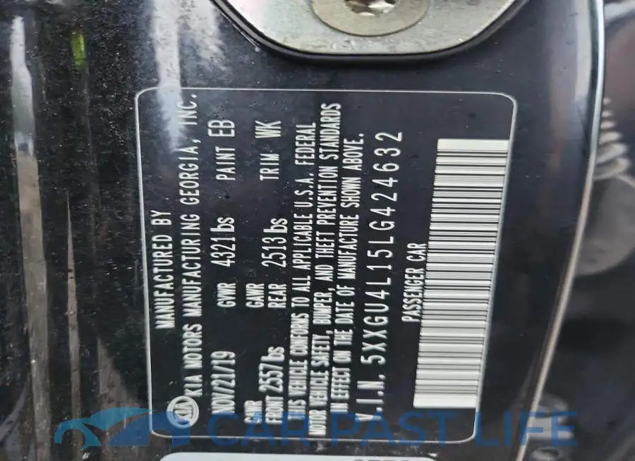 5XXGU4L15LG424632# 12