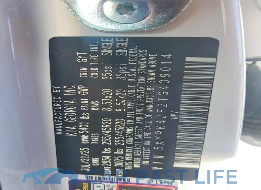 5XYRK4JF2TG409014# 14