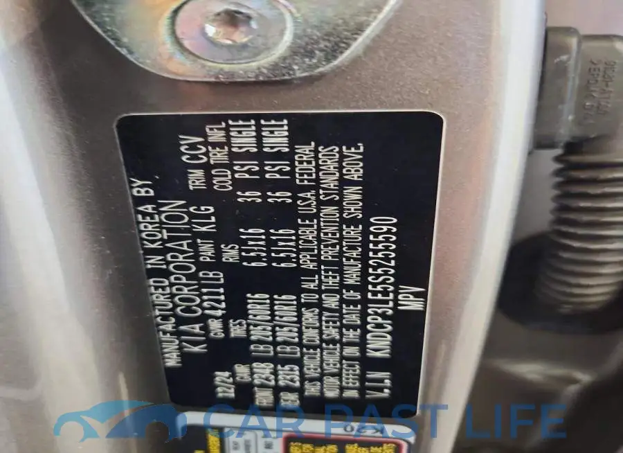 KNDCP3LE5S5255590# 13