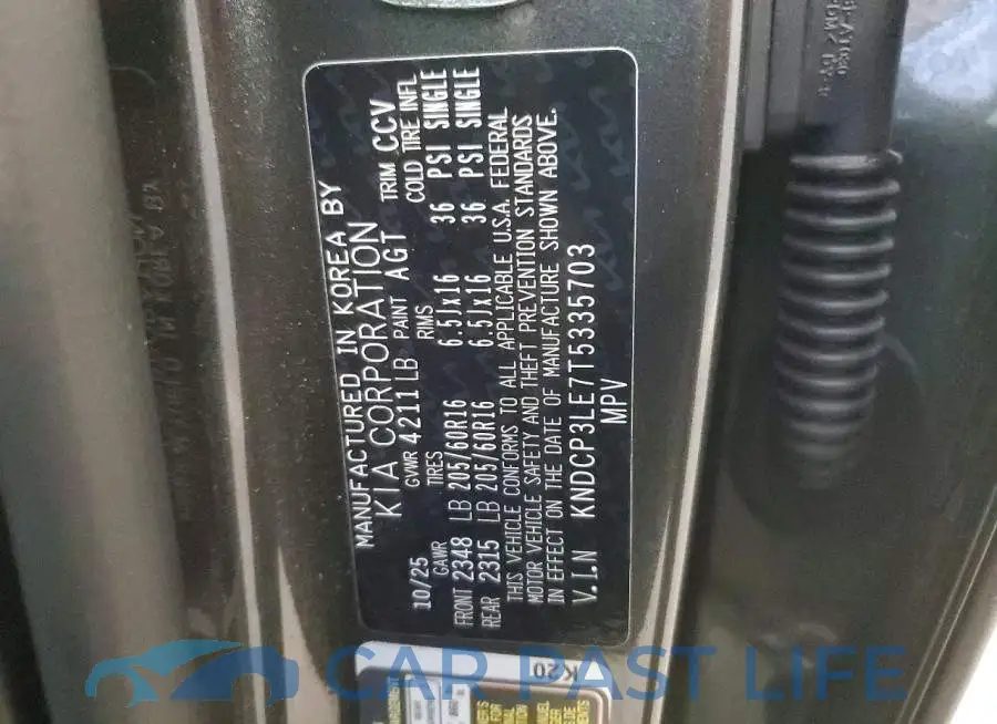 KNDCP3LE7T5335703# 13