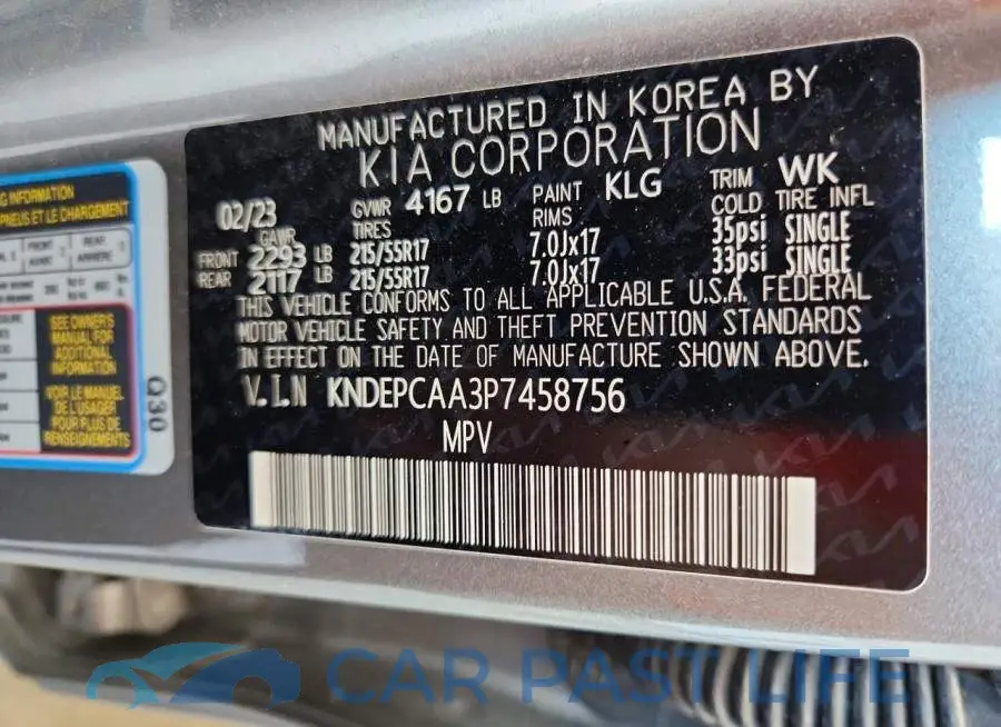 KNDEPCAA3P7458756# 13