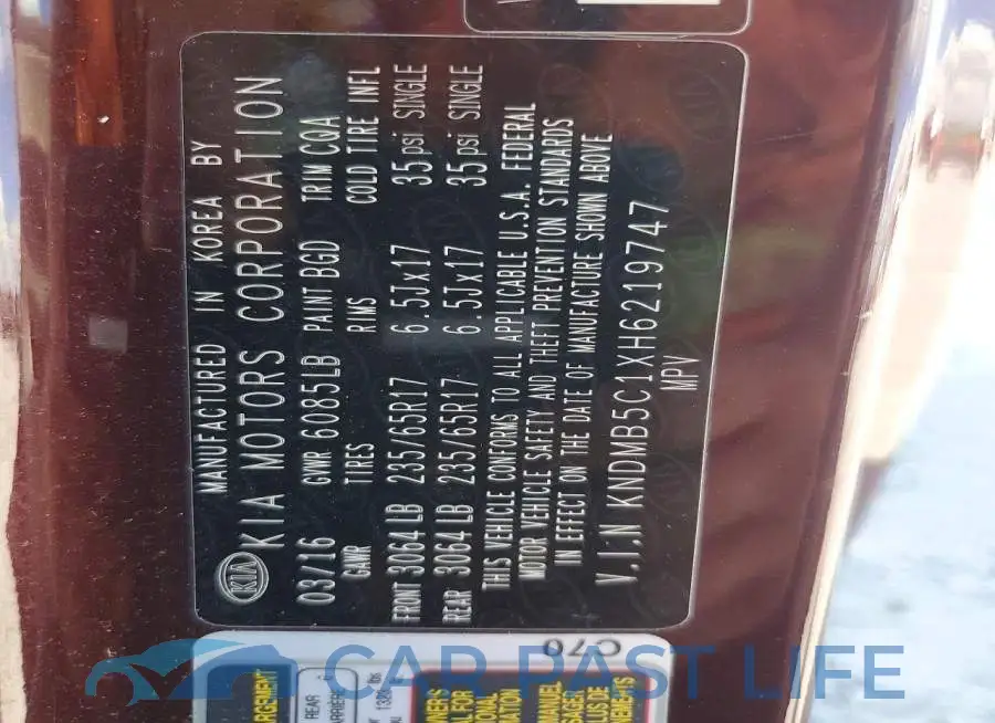 KNDMB5C1XH6219747# 13