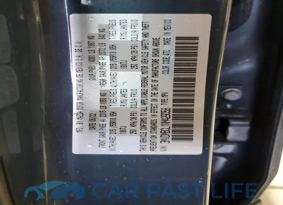 3MVDMBCL1NM429058# 13