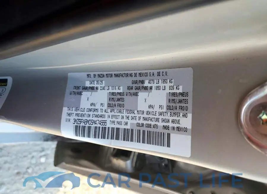 3MZBPABM0SM474666# 12