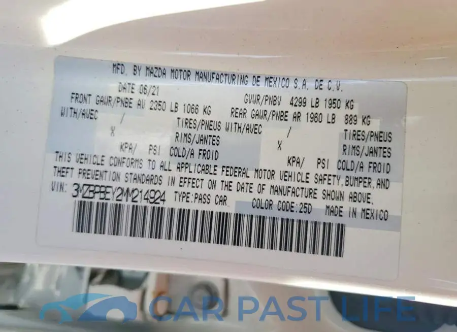 3MZBPBEY2MM214924# 12