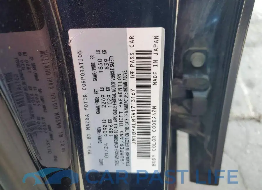 JM1BPALM5R1713167# 12