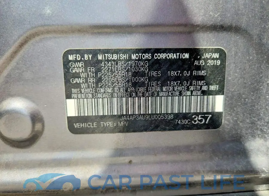 JA4AP3AU9LU005398# 12