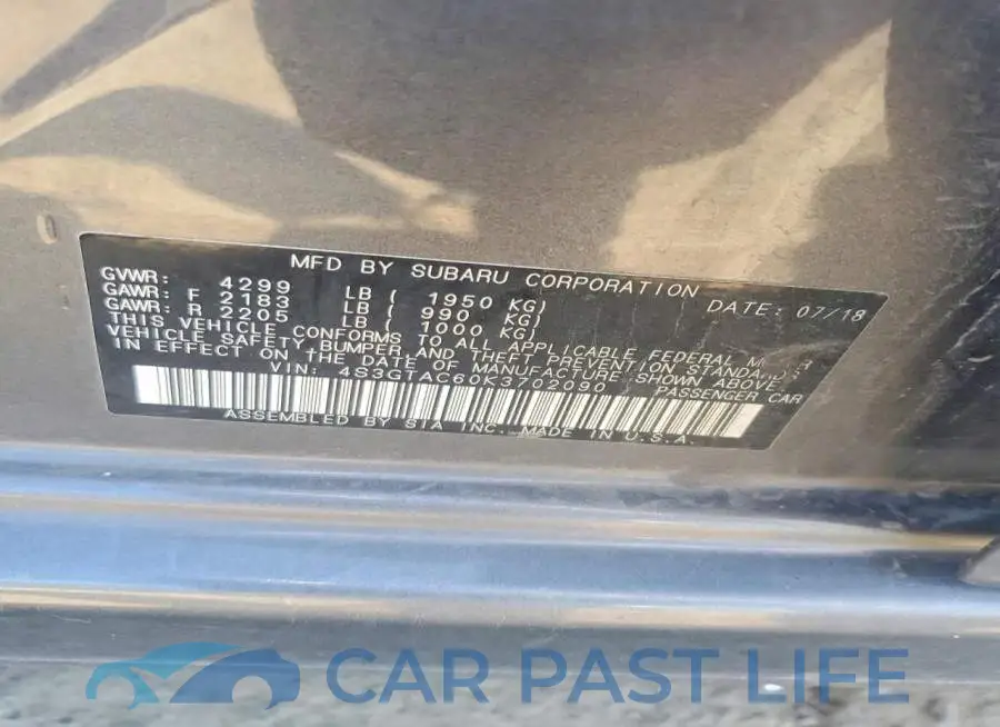 4S3GTAC60K3702090# 12