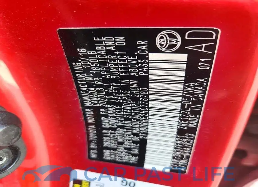 2T1BURHE2HC776780# 13