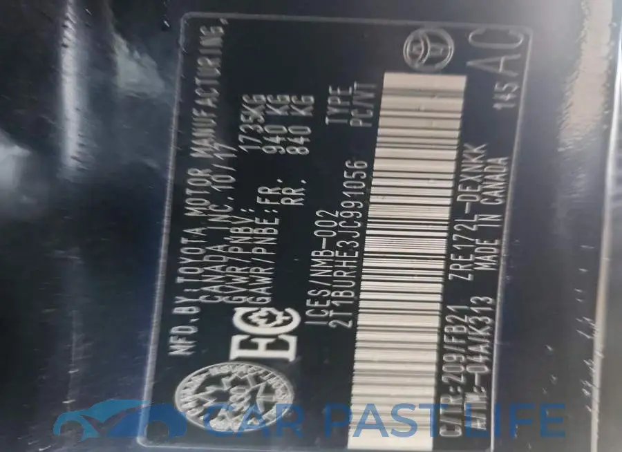 2T1BURHE3JC991056# 13