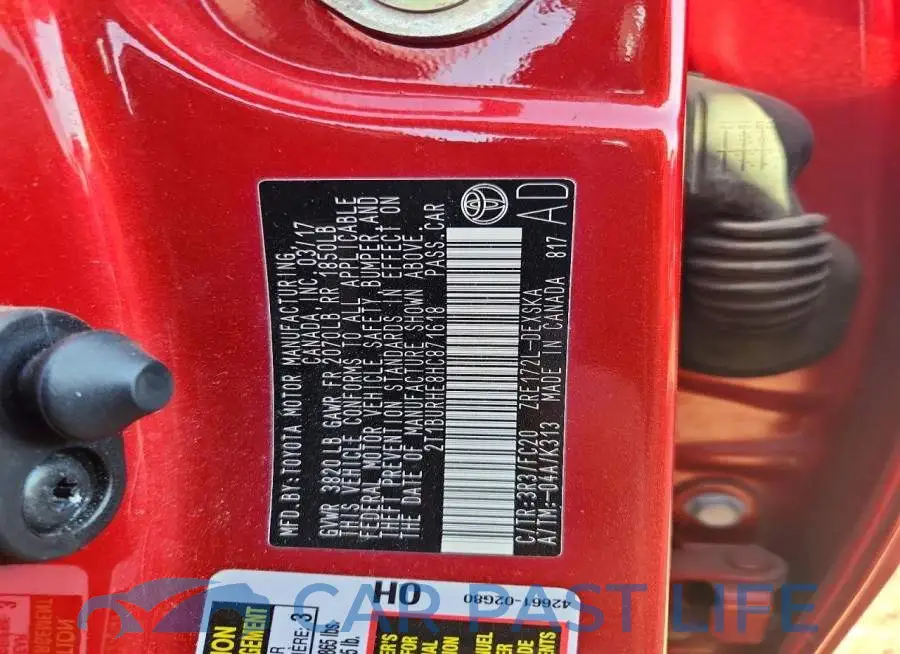 2T1BURHE8HC871618# 12