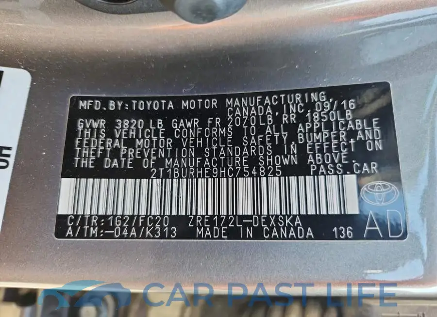 2T1BURHE9HC754825# 12