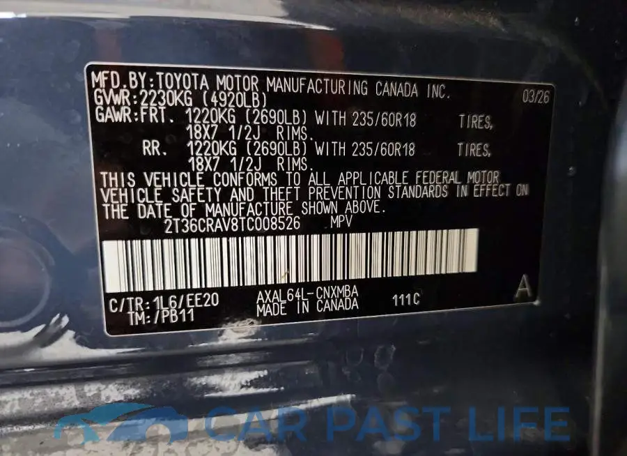 2T36CRAV8TC008526# 13
