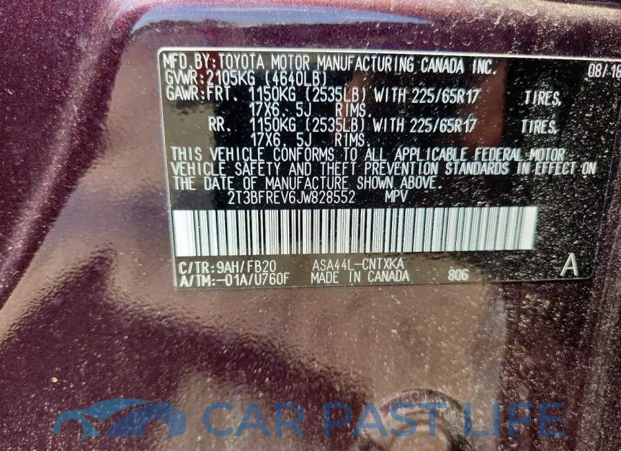 2T3BFREV6JW828552# 14