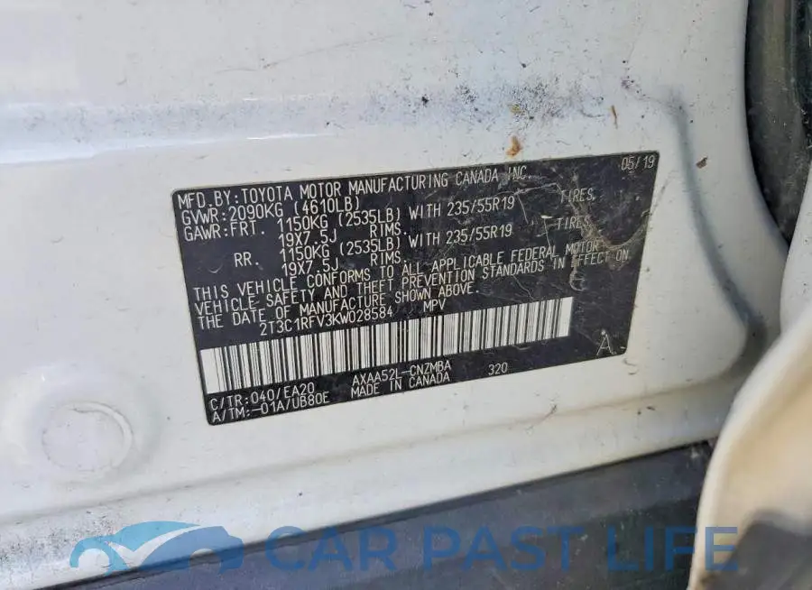2T3C1RFV3KW028584# 14