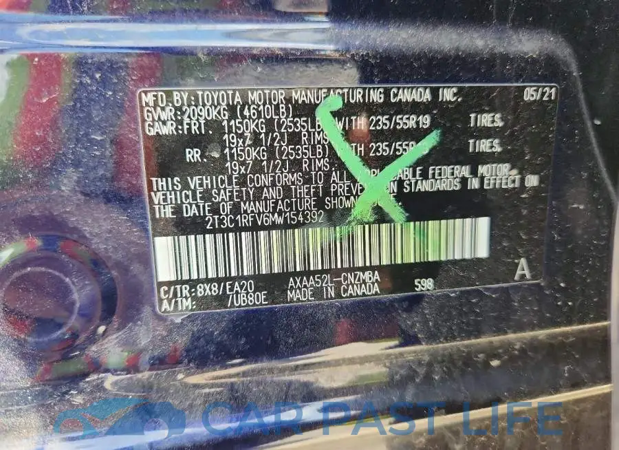 2T3C1RFV6MW154392# 13