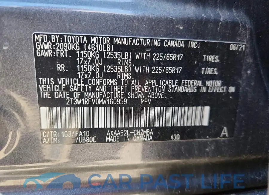 2T3W1RFV0MW160959# 13