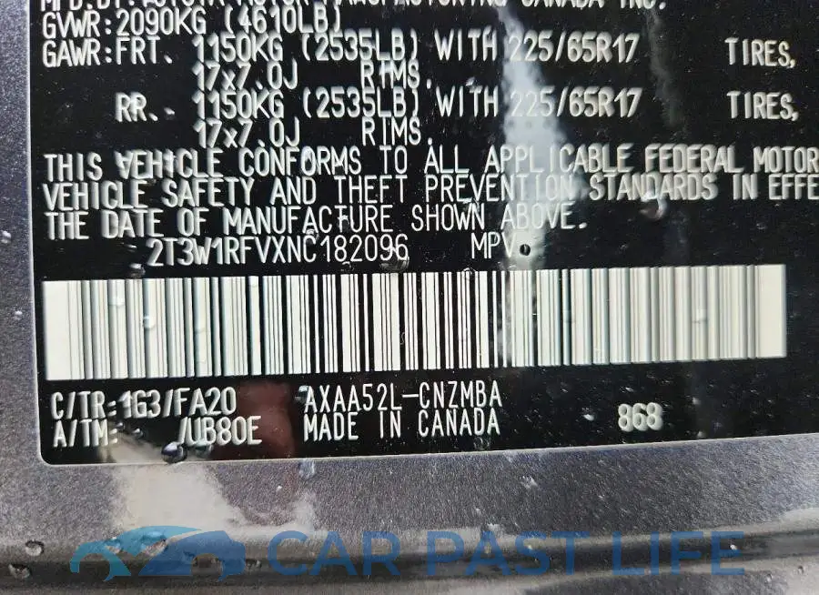 2T3W1RFVXNC182096# 13