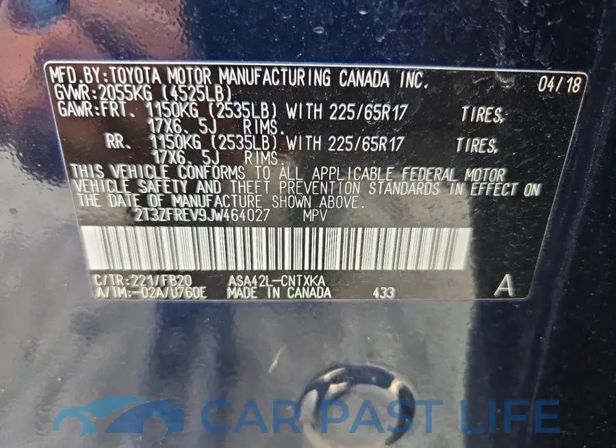2T3ZFREV9JW464027# 13